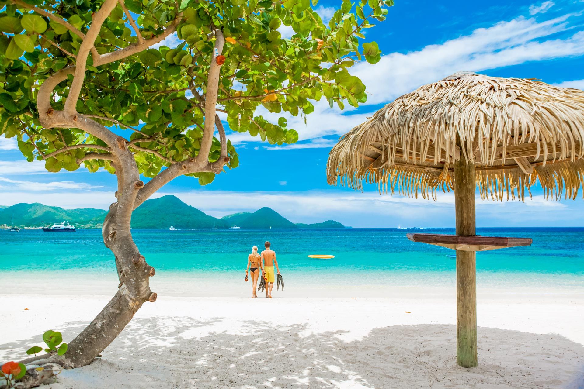 Couple on St. Lucia Beach