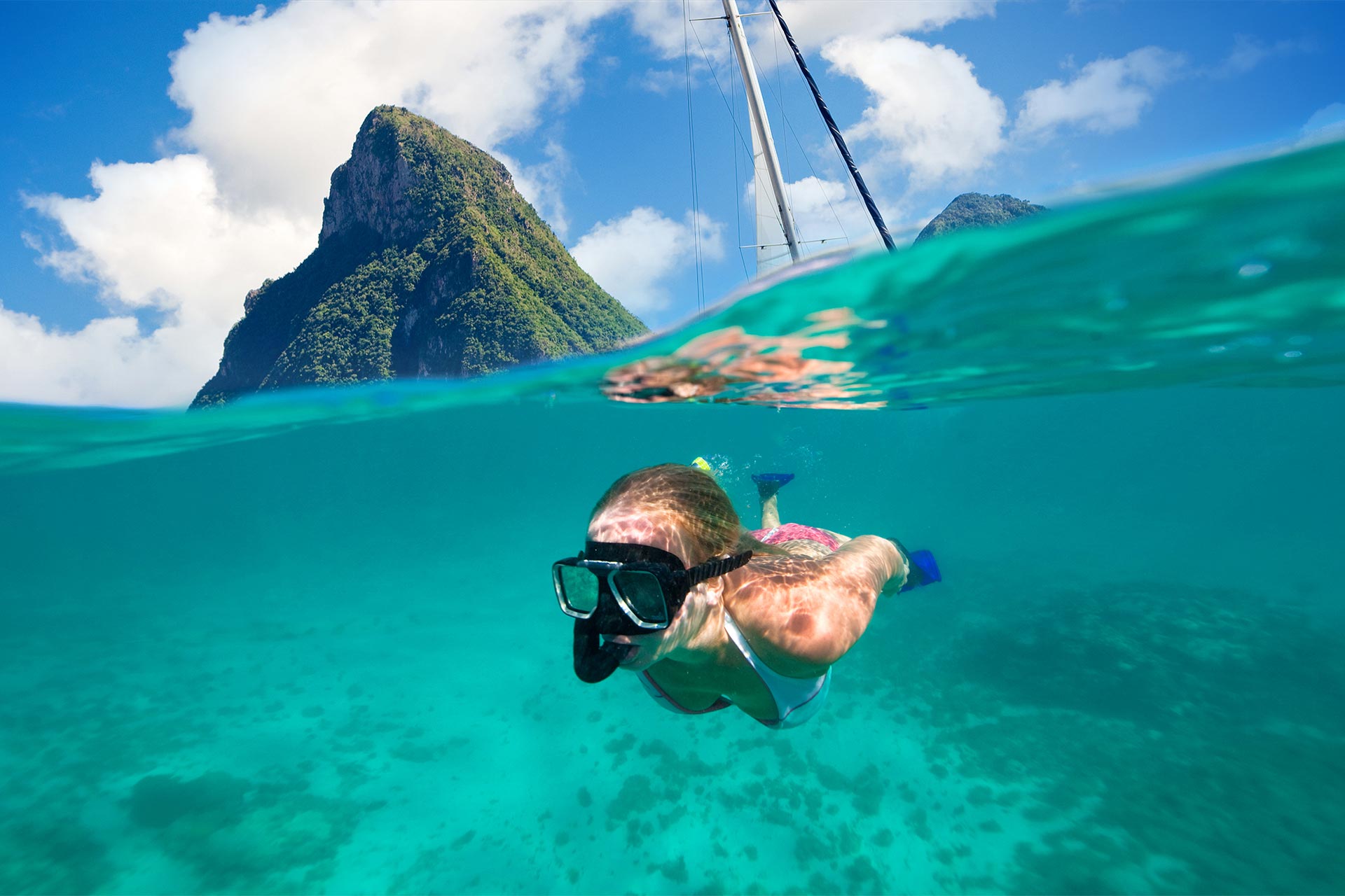 snorkeling in saint lucia