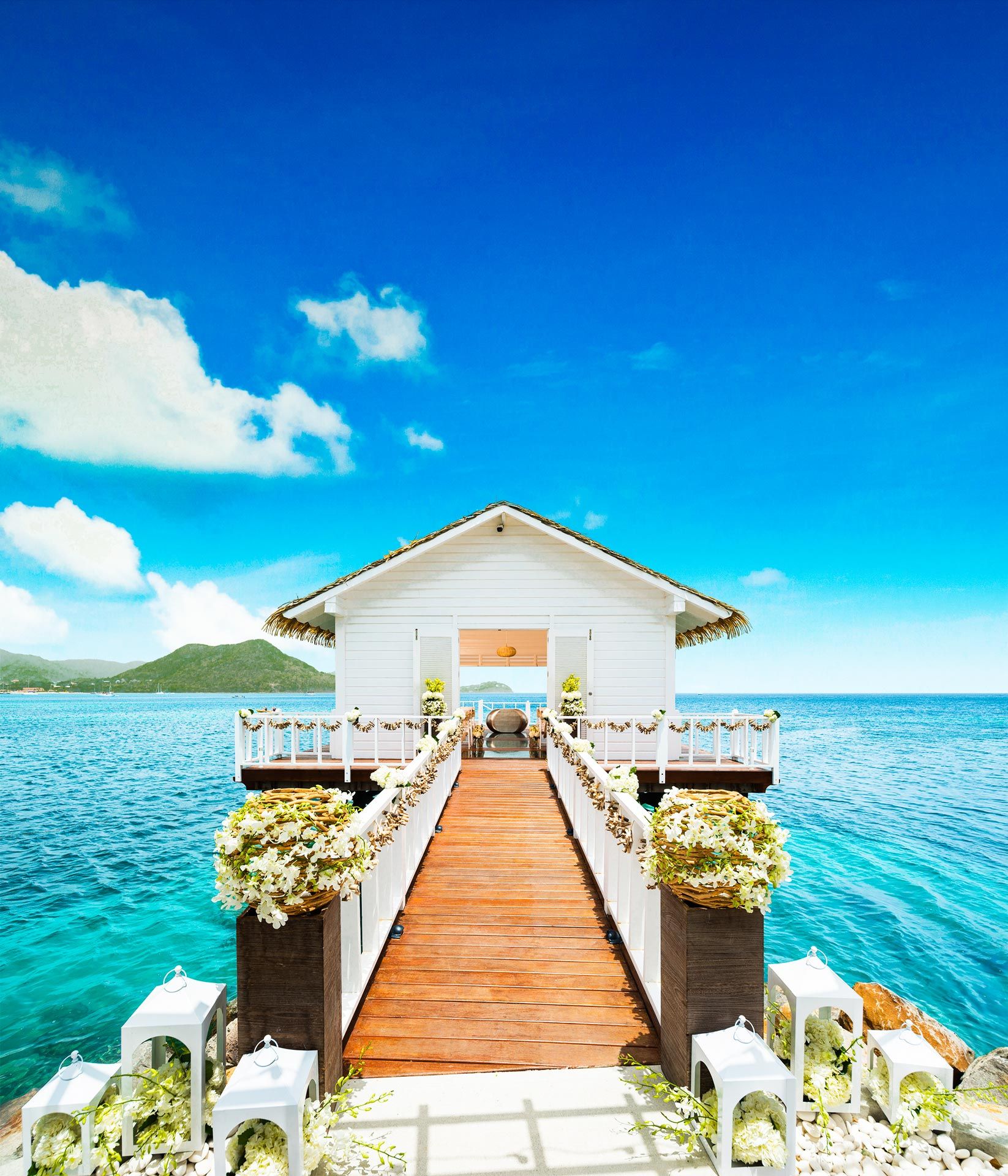 overwater chapel Sandals Grande St Lucian