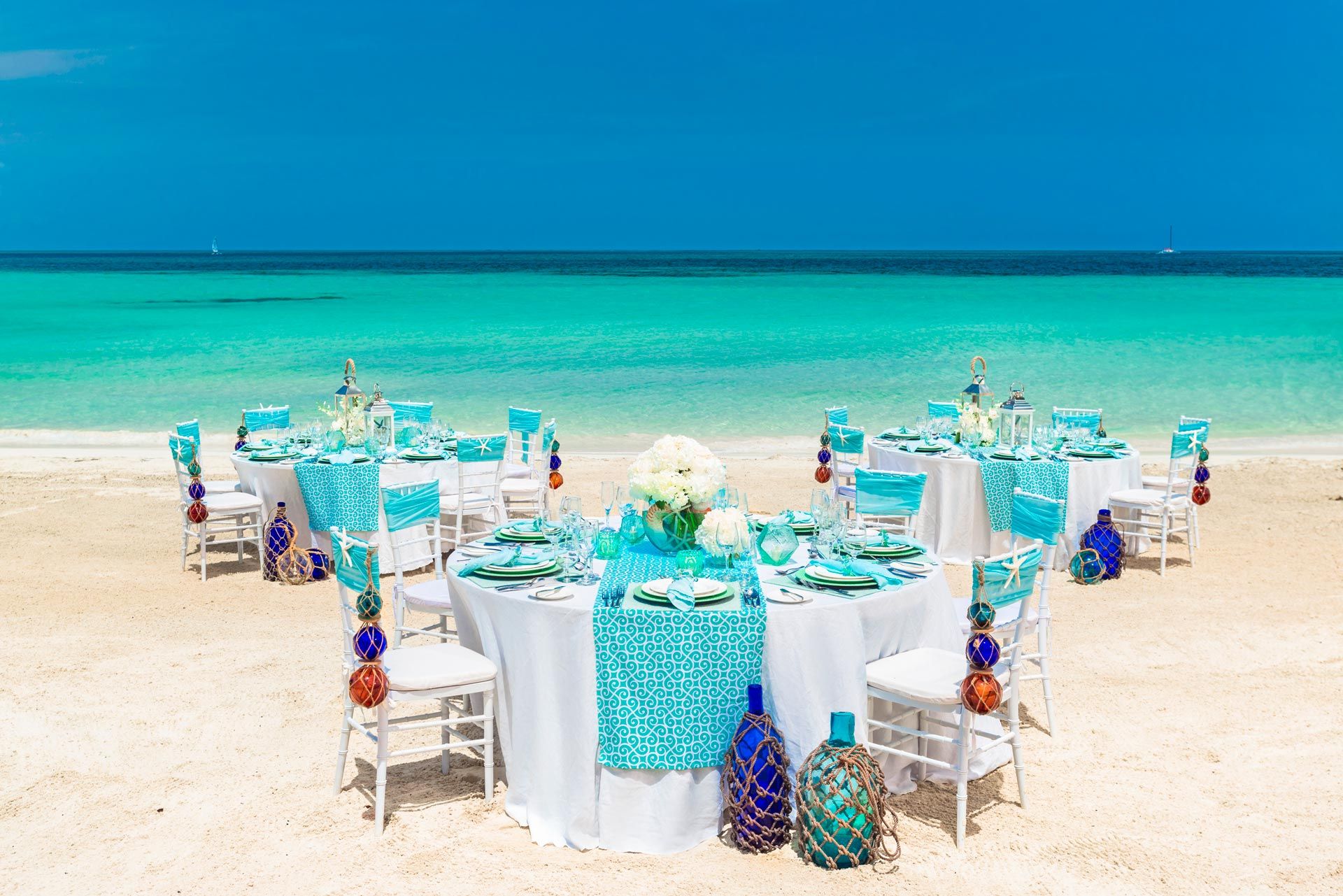 Reception beach wedding example