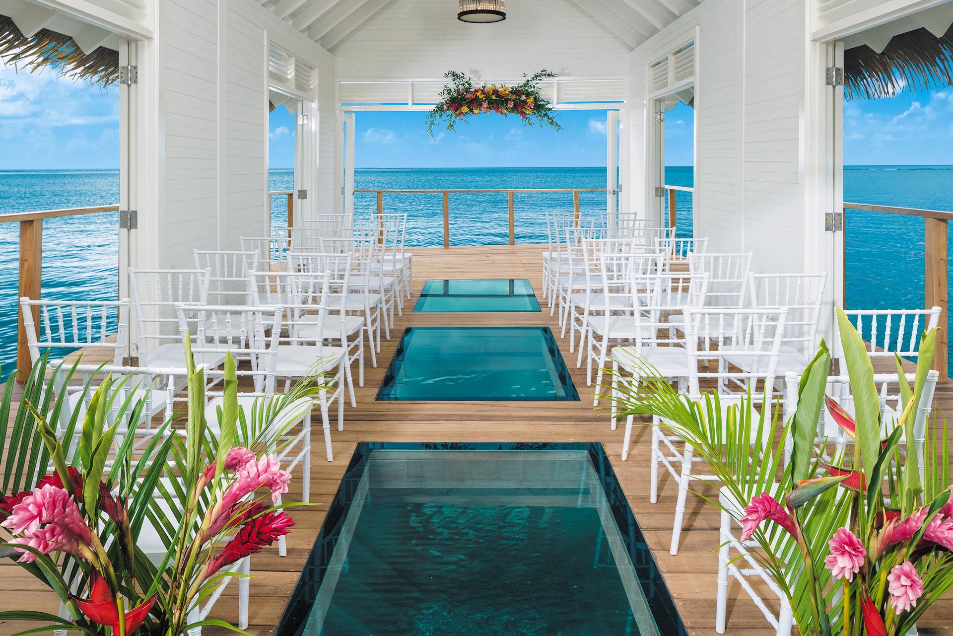 Overwater wedding chapel