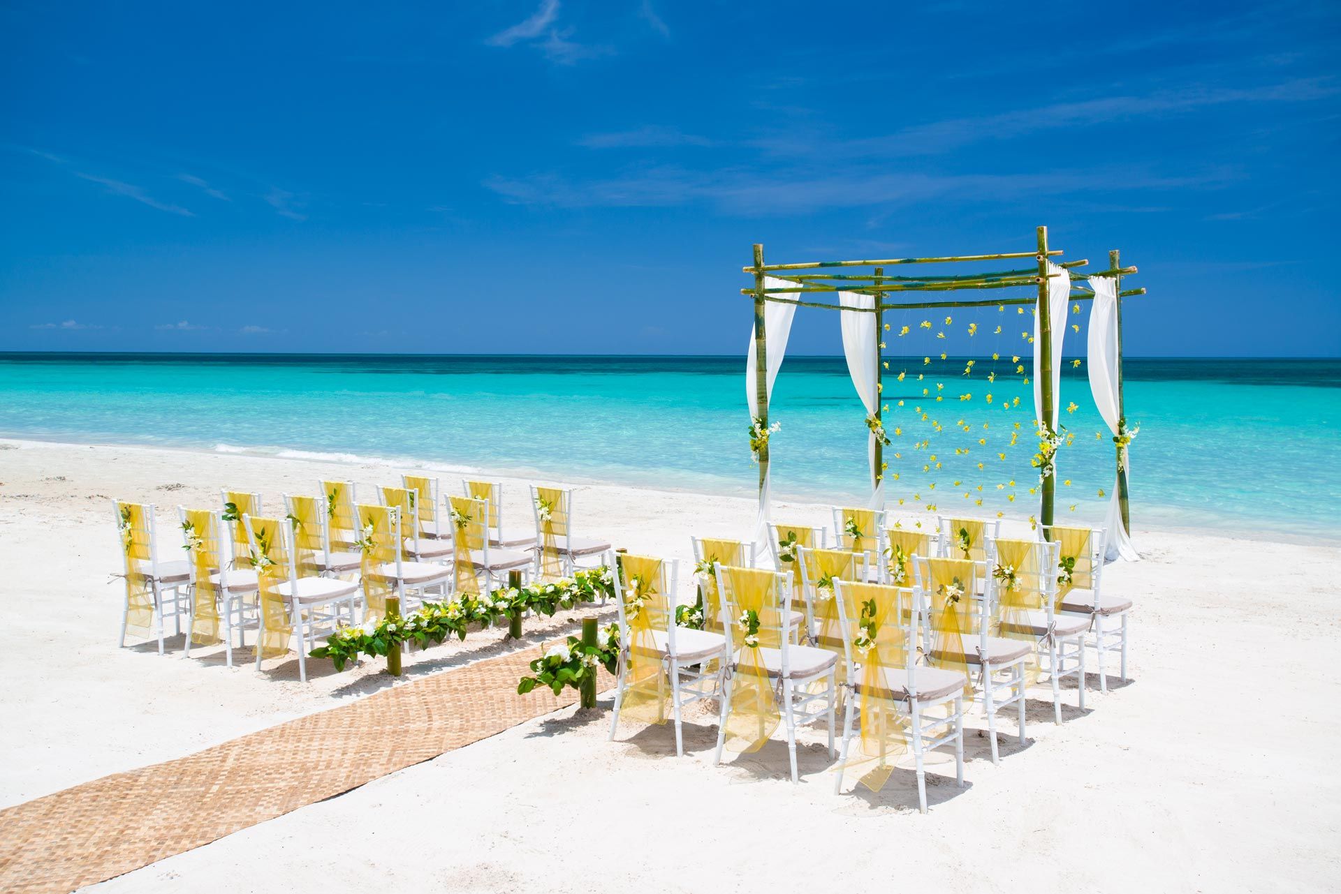 Beach wedding ceremony example