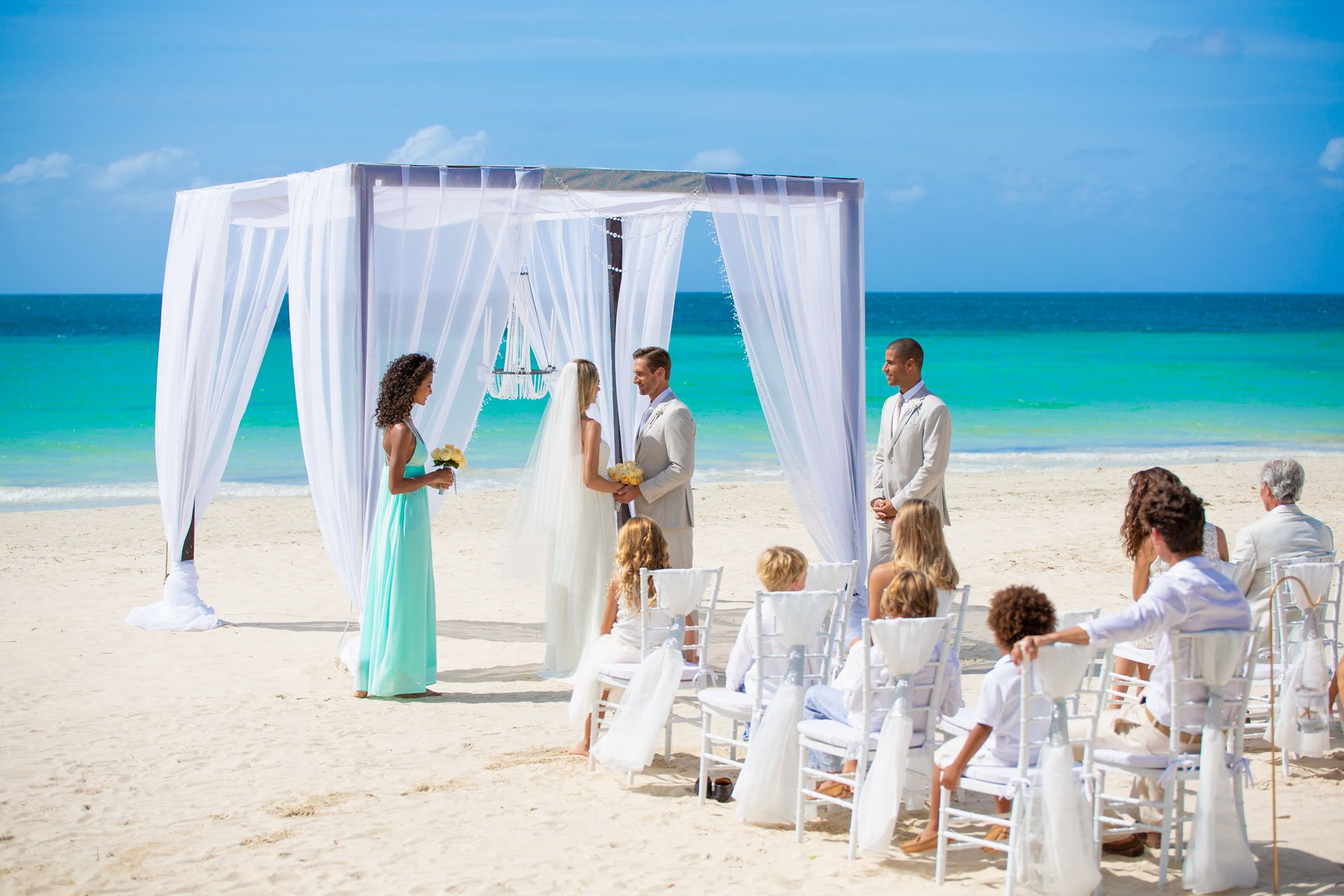 Beachfront wedding in jamaica