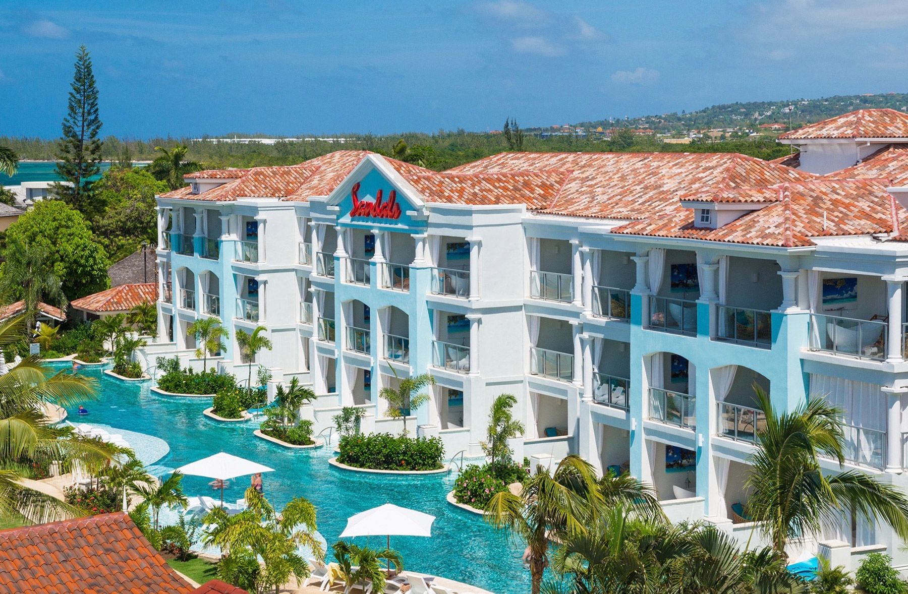 sandals montego bay resort front view