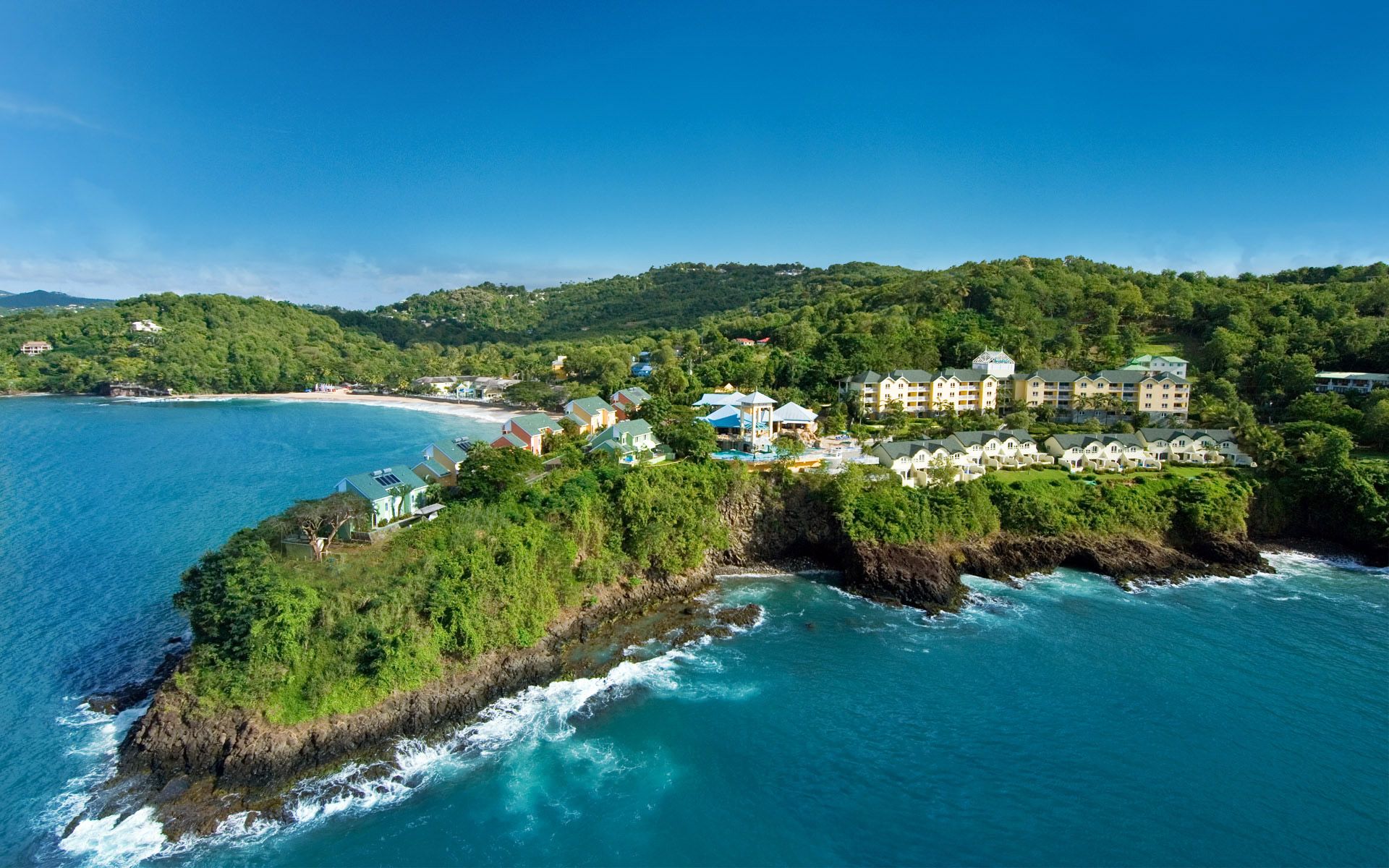 aerial view sandals regency la toc