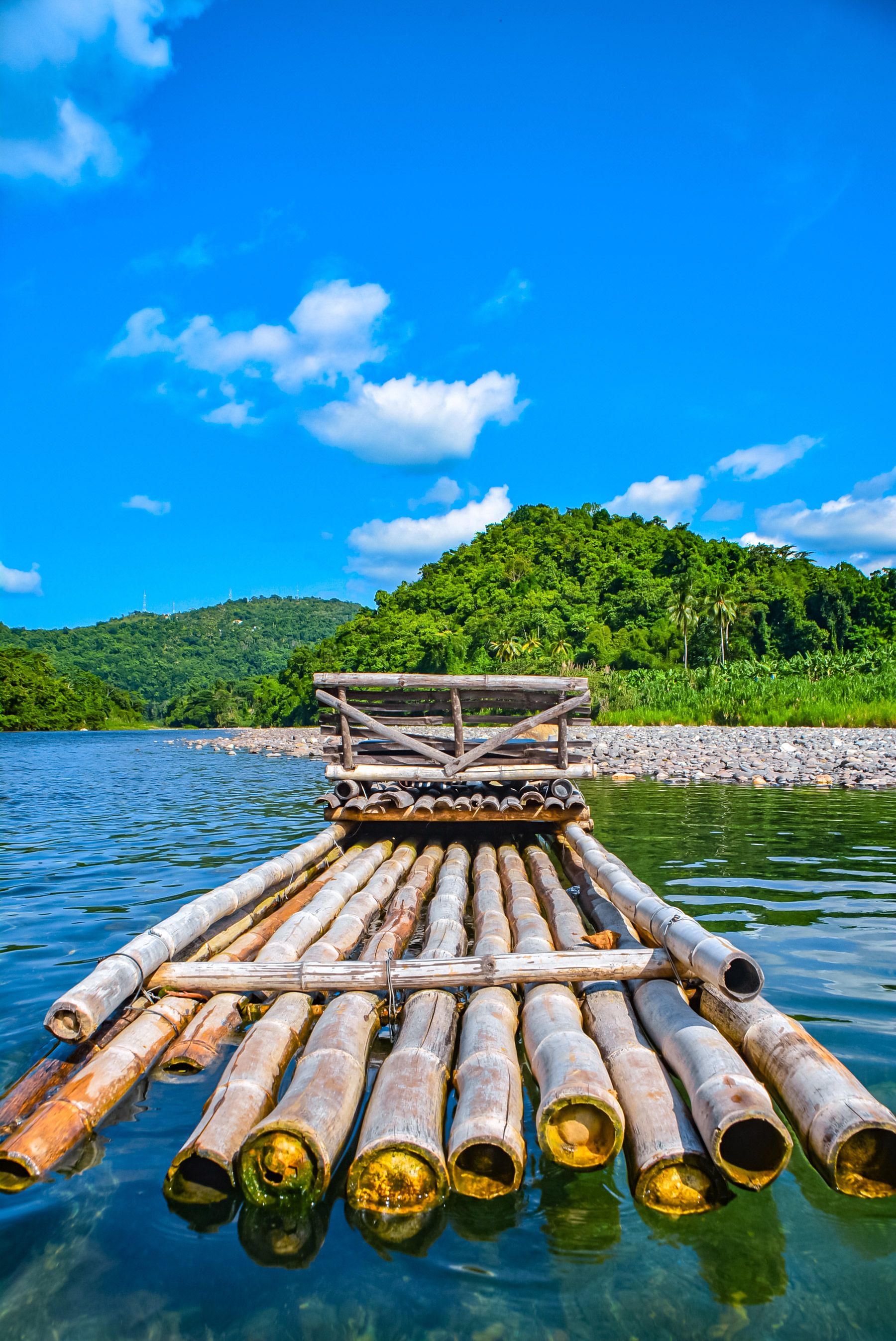 Bamboo raft Rio Grande River Portland Jamaica