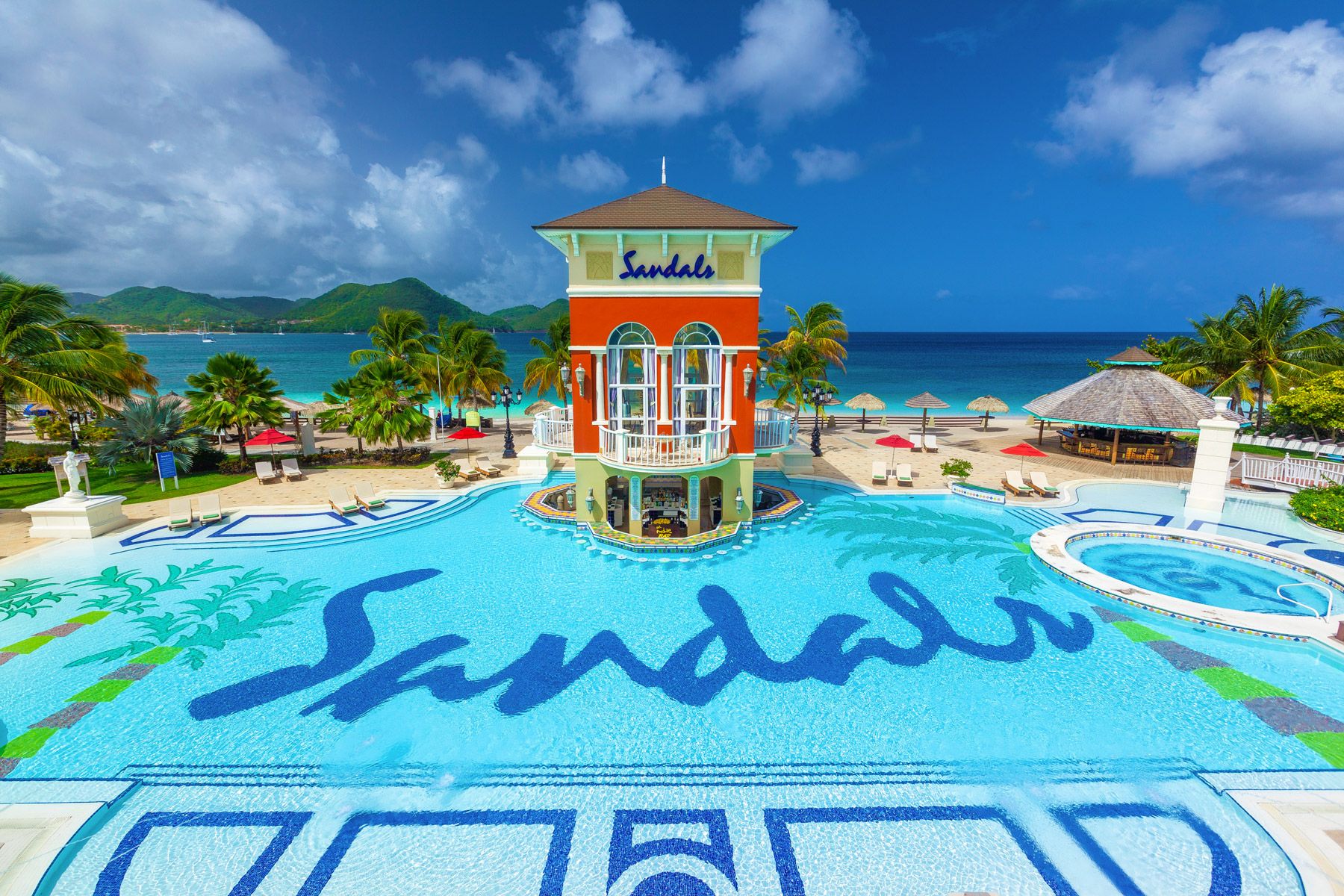 sandals grande saint lucian main pool