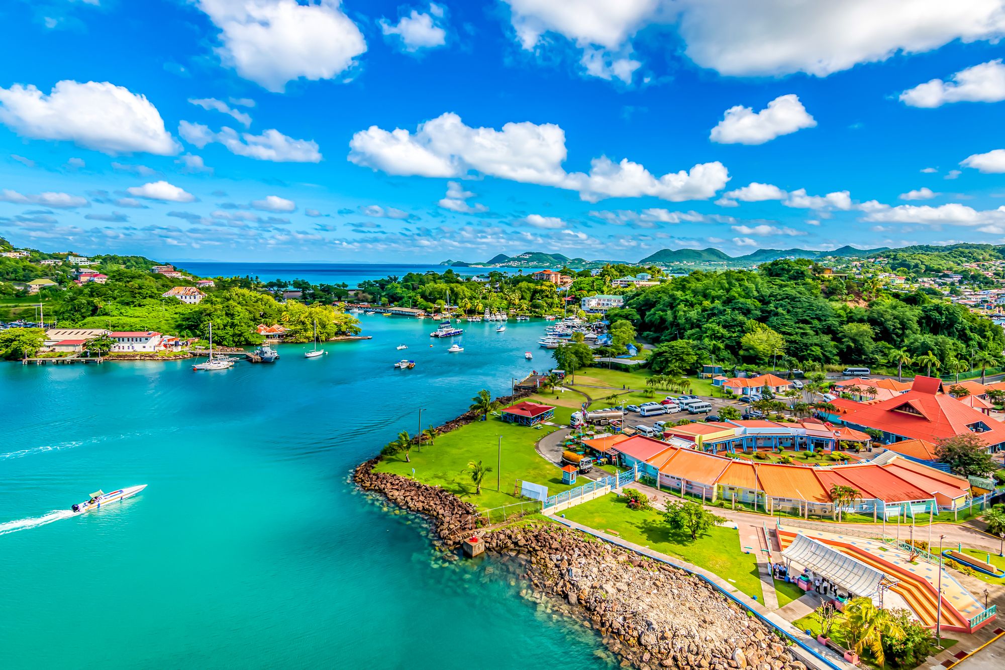 Port Castries Saint Lucia Aerial