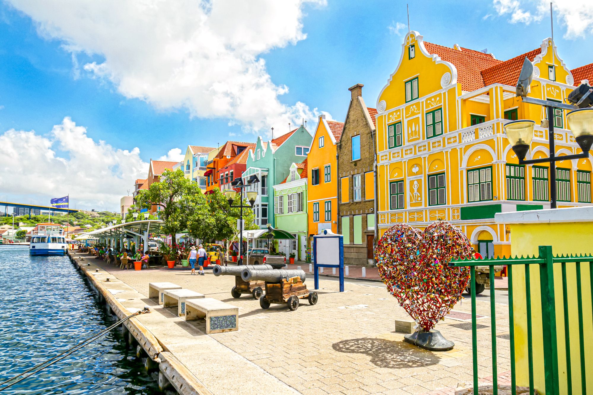 Curacao Willemstad Colorful Buildings