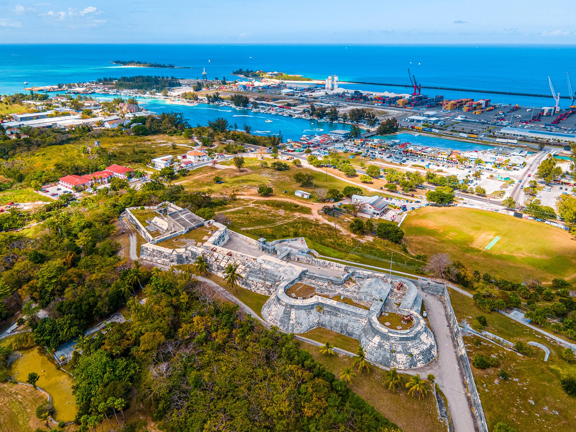 Fort Charlotte Aerial Nassau Bahamas Aerial