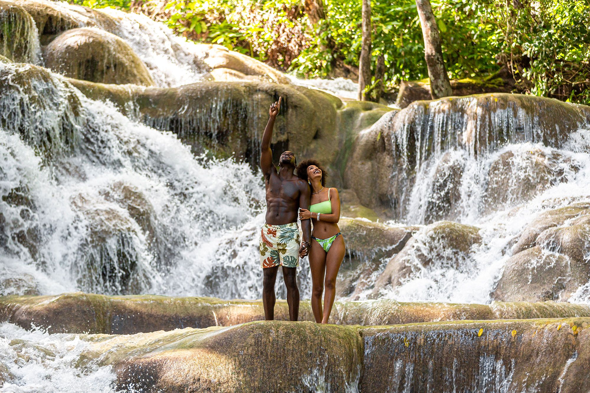 Jamaica Ocho RIos Dunns River Falls Couple