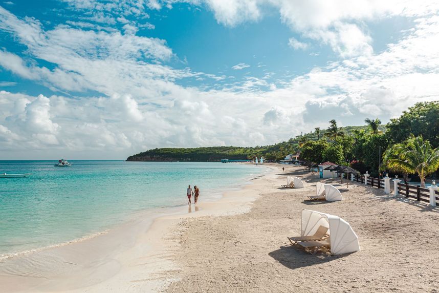 Sandals-Antigua-Couple-Main-Beach-Walking-9