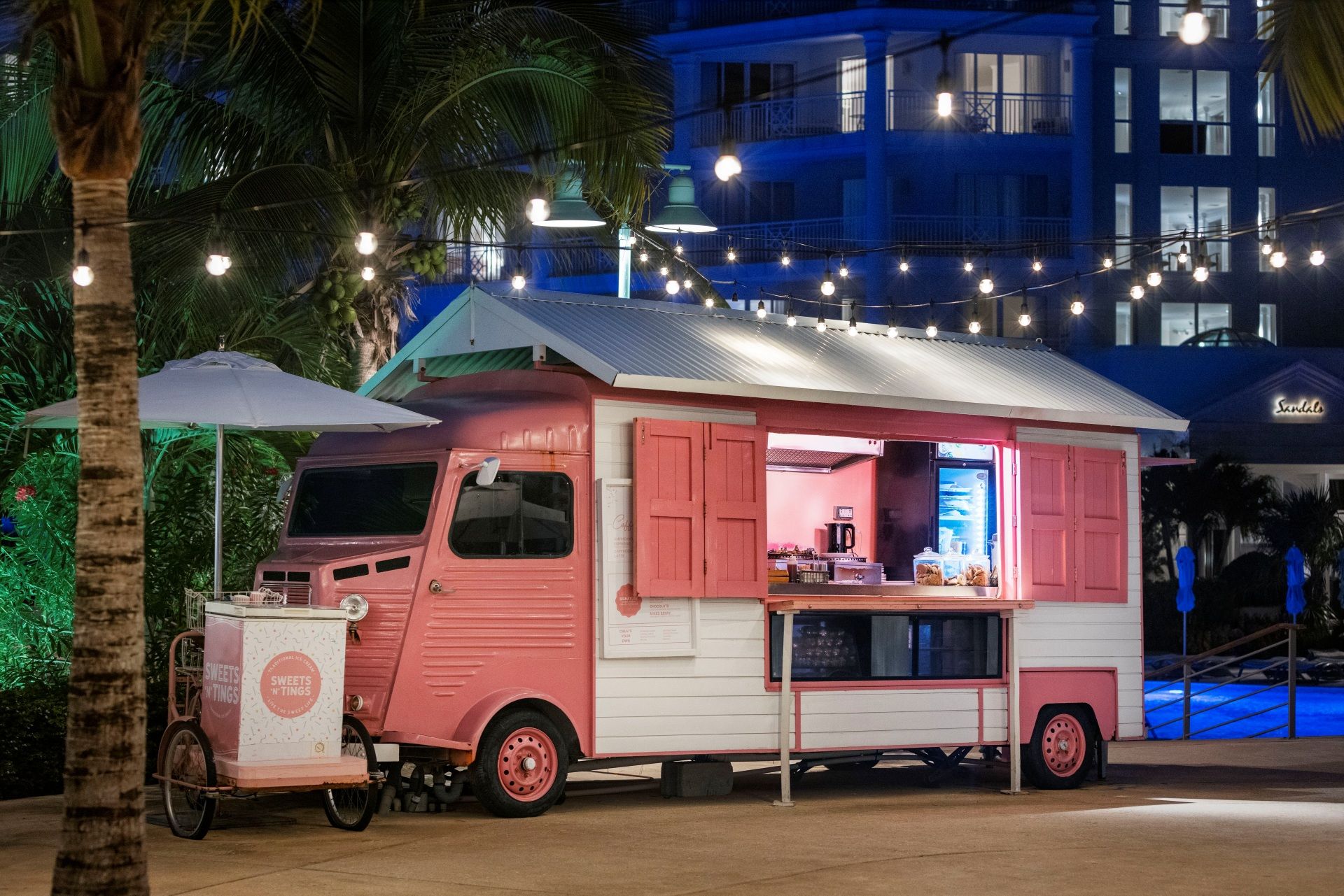 ice cream food truck wedding reception Sandals interactive dessert experience